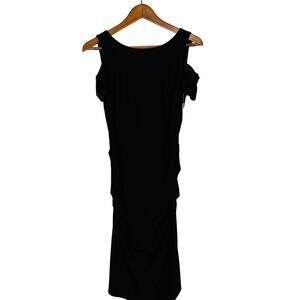 NEW! Laundry x Shelli Segal Smocked Midi Dress Cocktail Black - 2